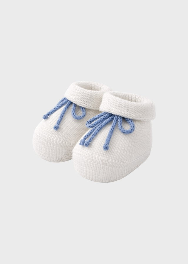 Babbucce Neonato Bianco INGLESE/752-B by BABY LORD