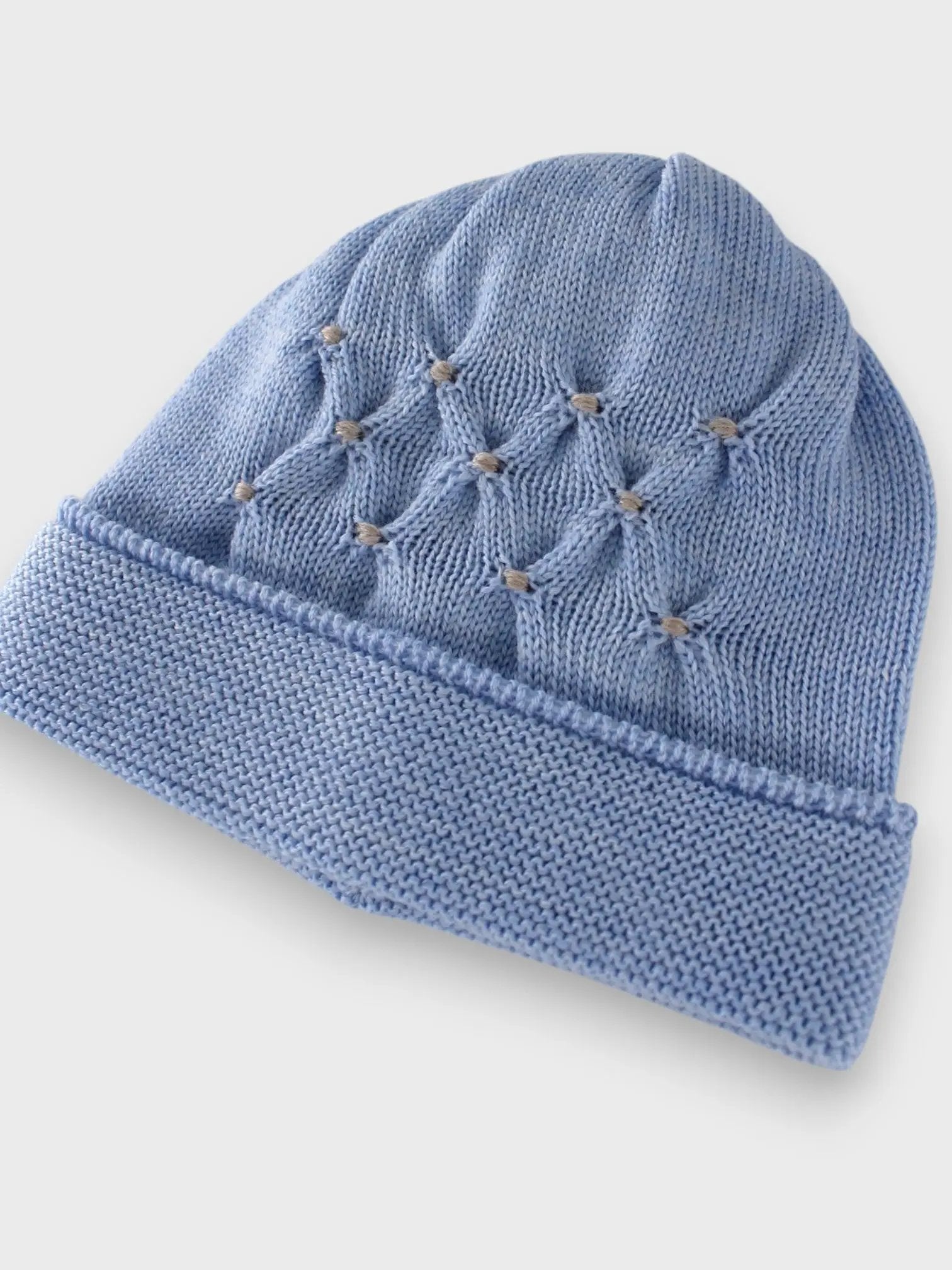 Cuffia Neonato Azzurro NIDO D'APE 600/5848 by BABY LORD