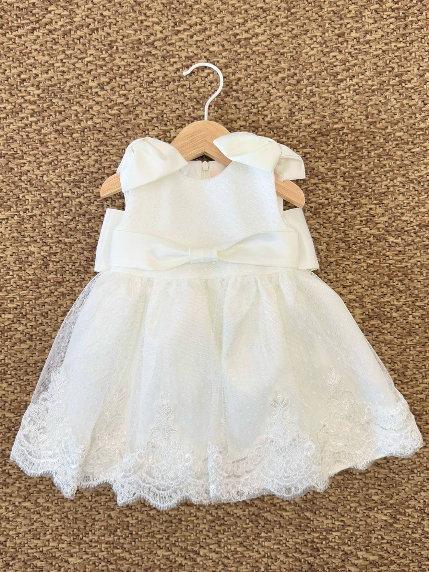 Abito Cerimonia dritto Bimba AVORIO GG25D03I -  NANU' BABY