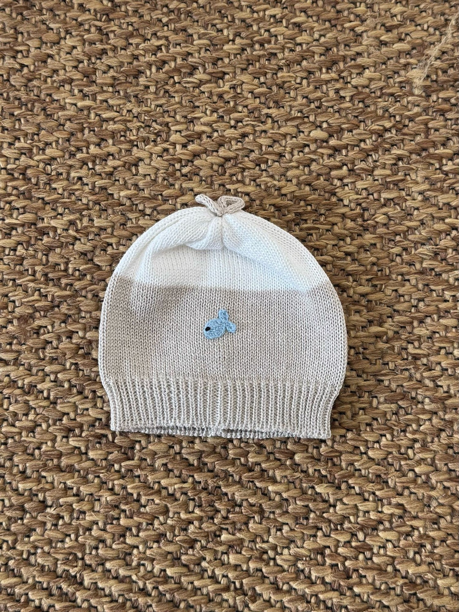 Cuffia Pesciolino Neonato BIANCO AMALFI 1401 -  NANU' BABY