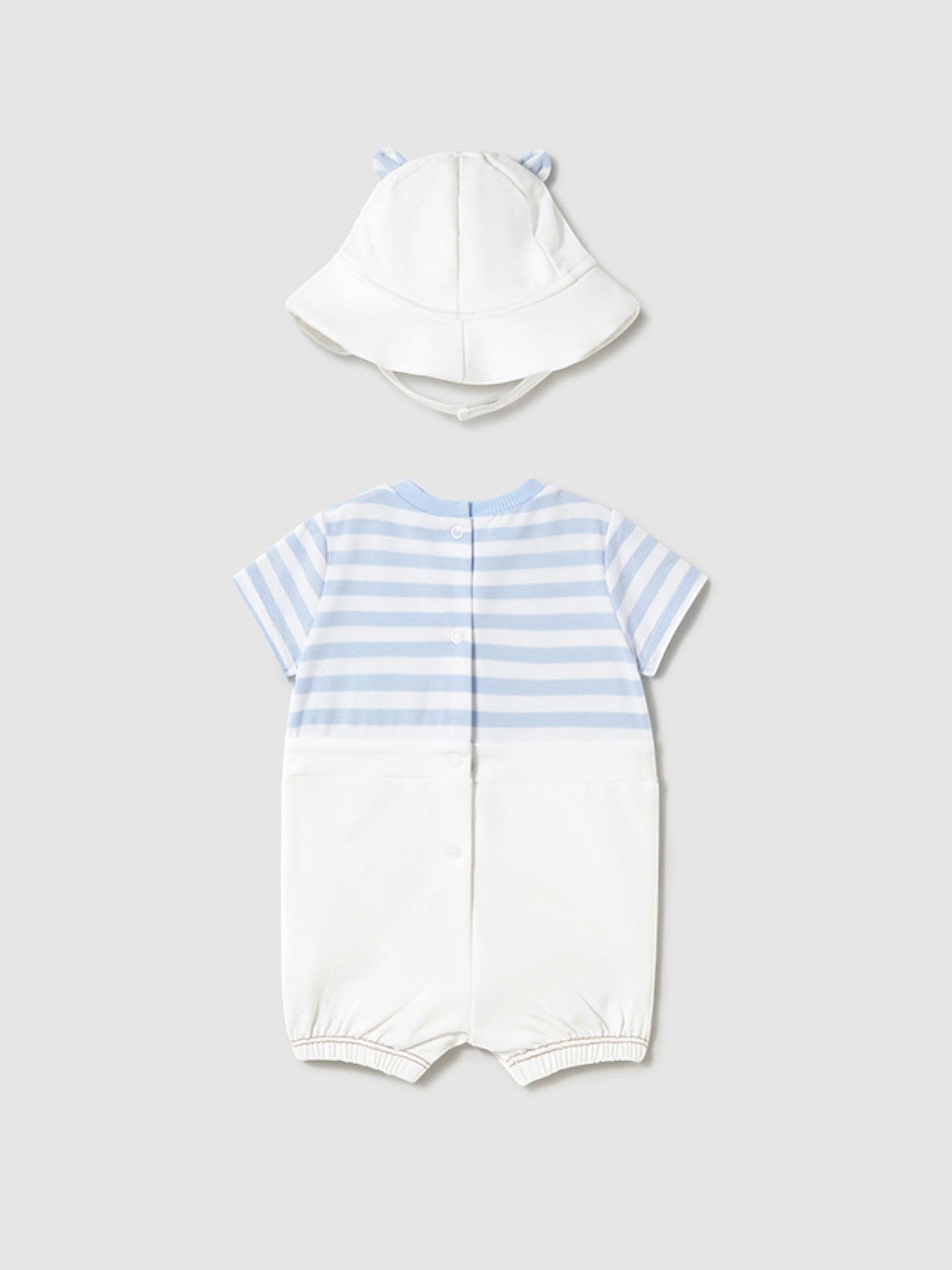 Pagliaccetto salopette,cappello Bimbo CIELO 1606 /C -  NANU' BABY
