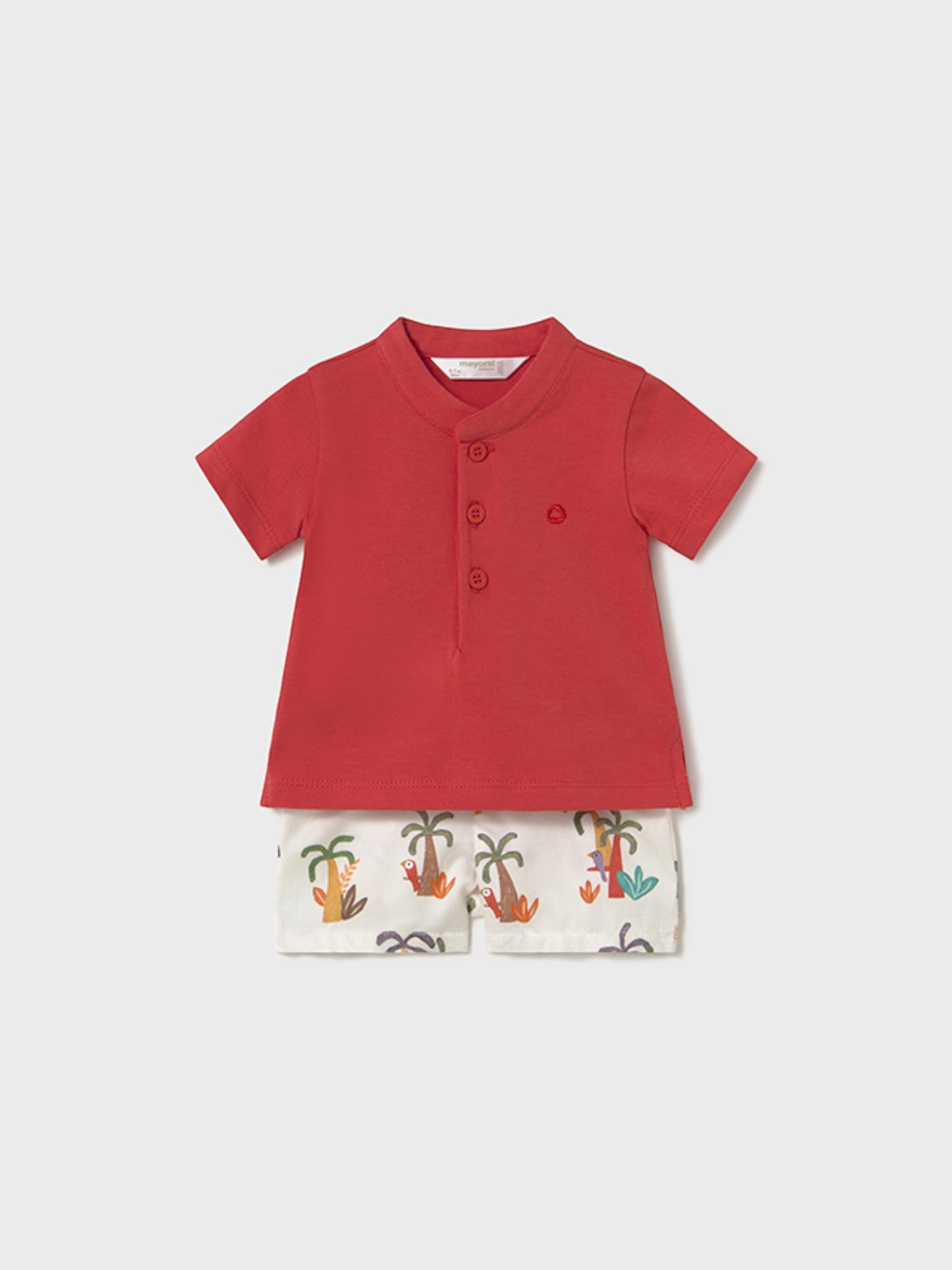 Completo pantalone  corto e polo Bimbo ROSSO 1217 /RS -  NANU' BABY