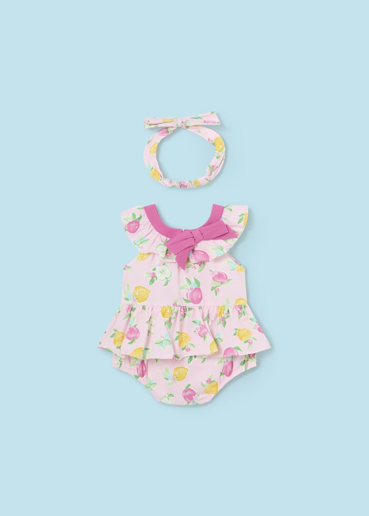 Pagliaccetto con fascia Bimba ROSA 1632 -  NANU' BABY