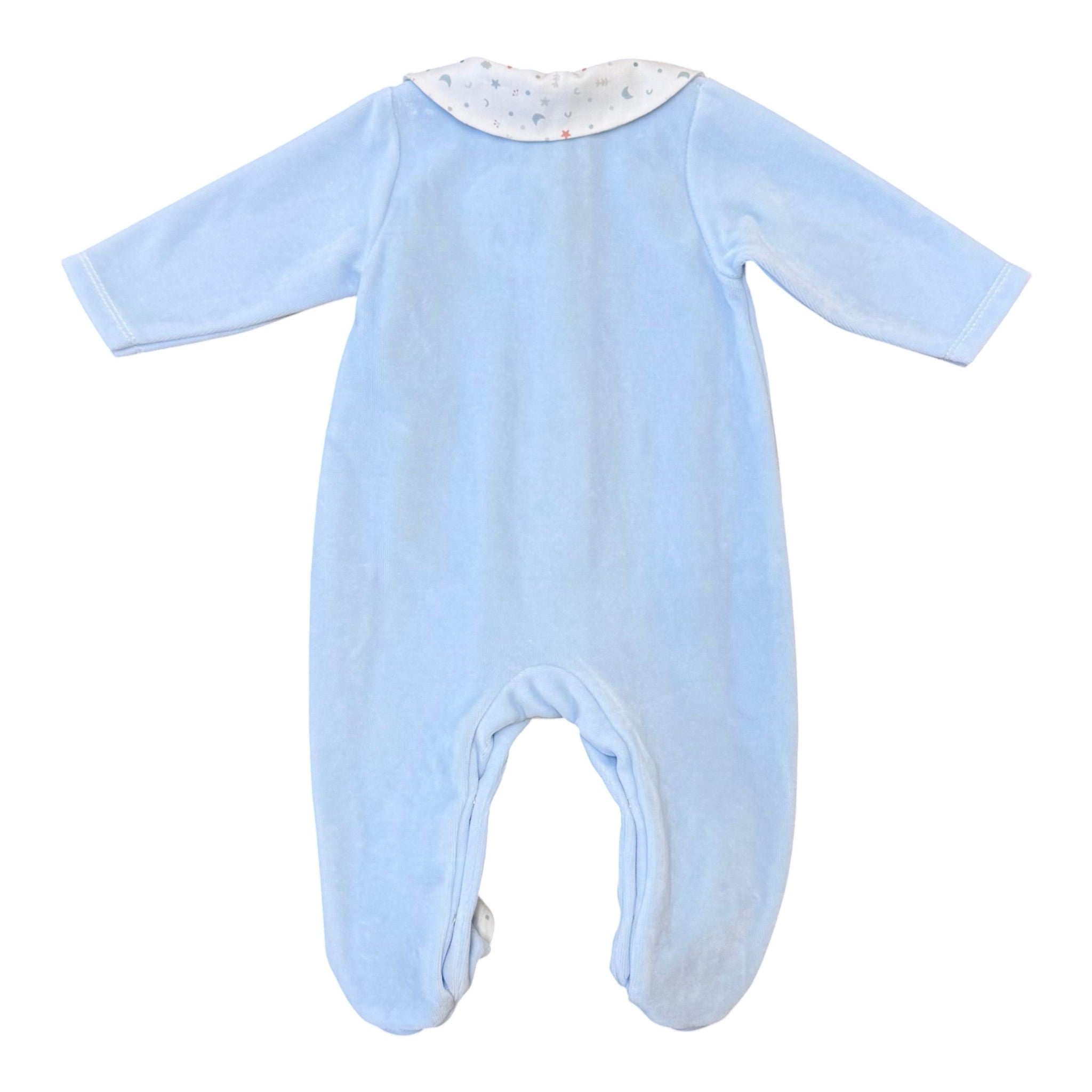 Baby Romper, Sky Blue Chenille - BABIDU' 12903/C