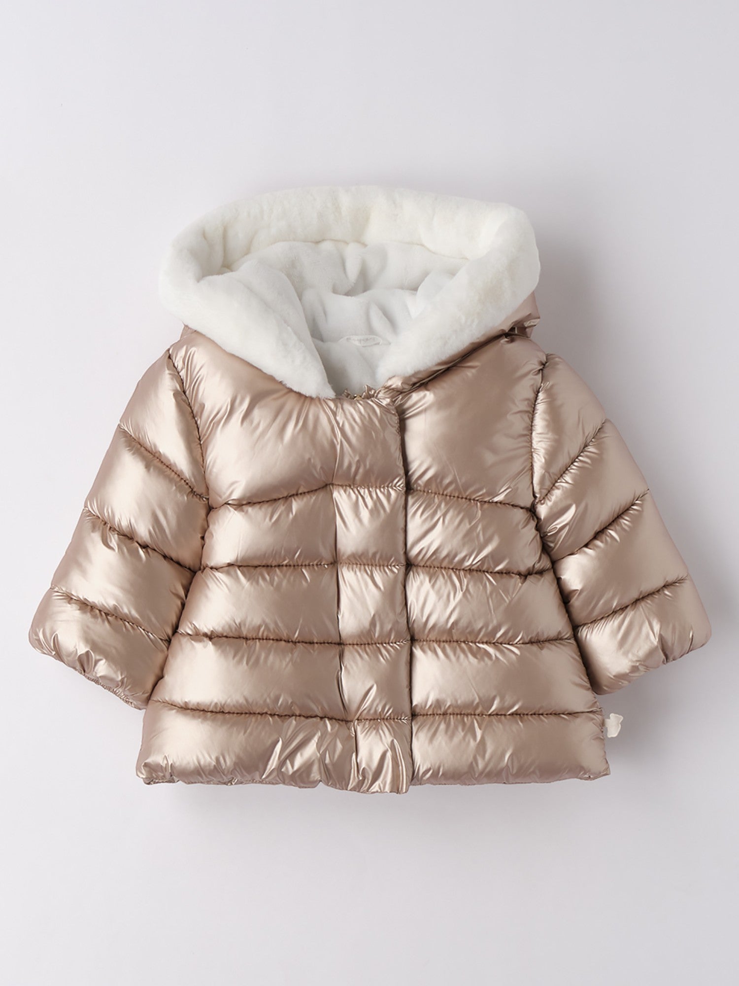 Giubbotto Imbottito Tessuto Termico Bimba Beige 3F738/941 -  NANU' BABY