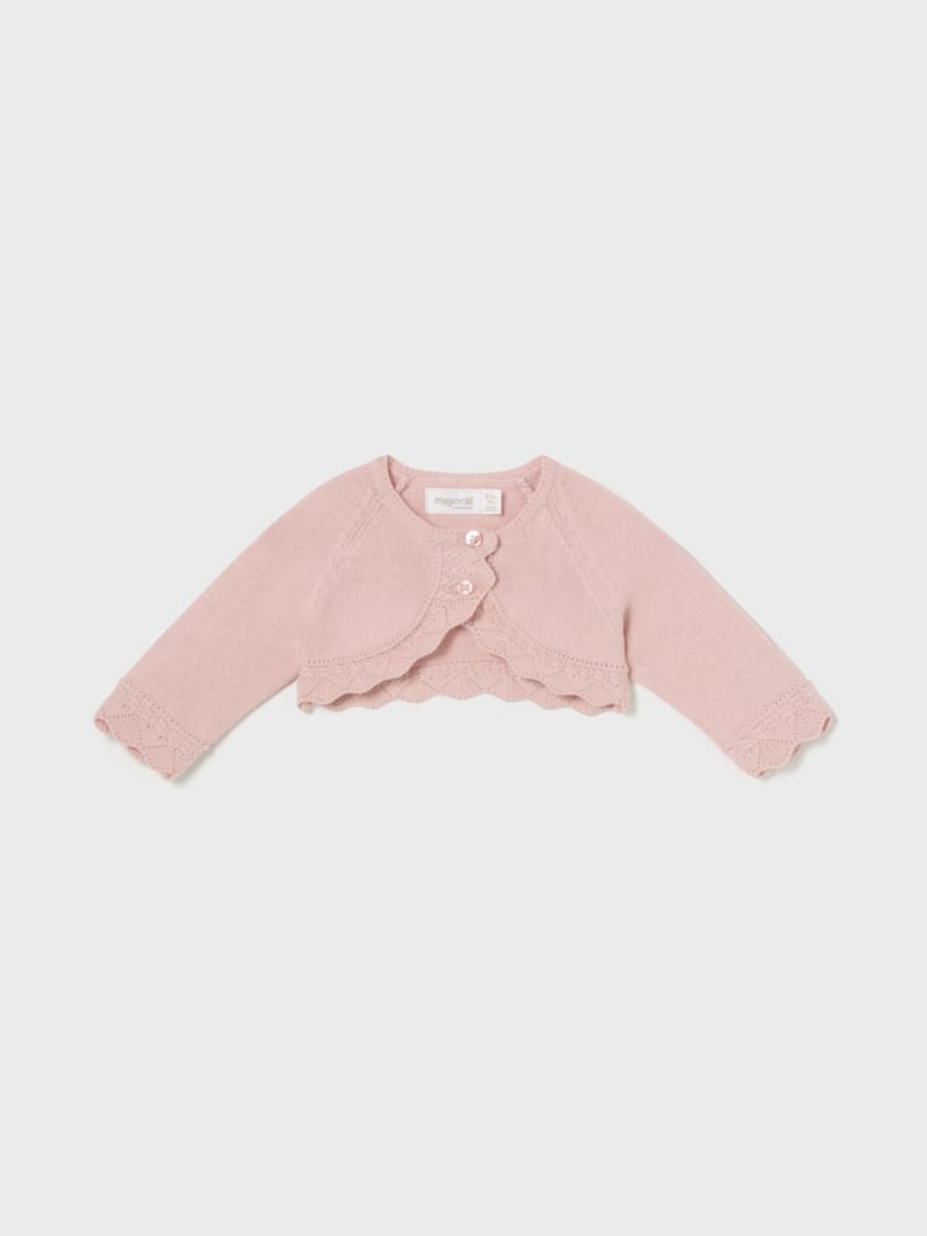 Cardigan corto maglia basico Bimba ROSA 2L-307/RB -  NANU' BABY