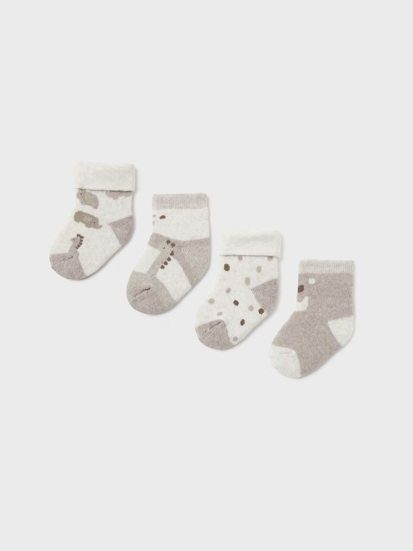 Set 4 calze  MARRONE 1D-9759/MR -  NANU' BABY