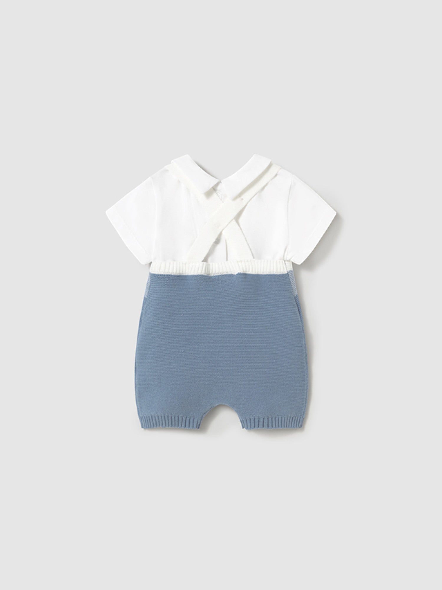 Completo salopette tricot Bimbo AZZURRO 1607 /A -  NANU' BABY