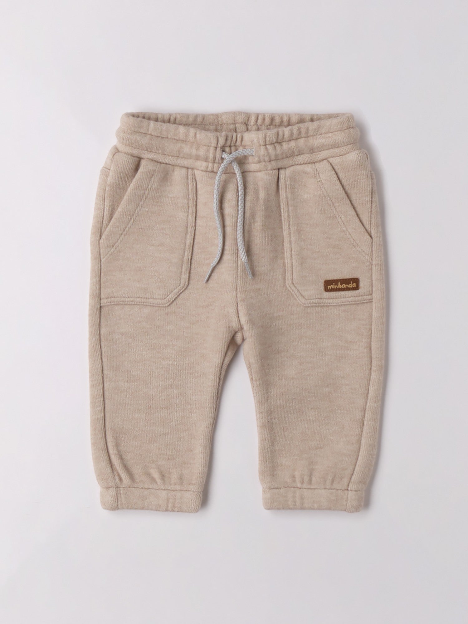 Pantalone Maglia Tagliata Lungo Bimbo Beige 3F626/8965
