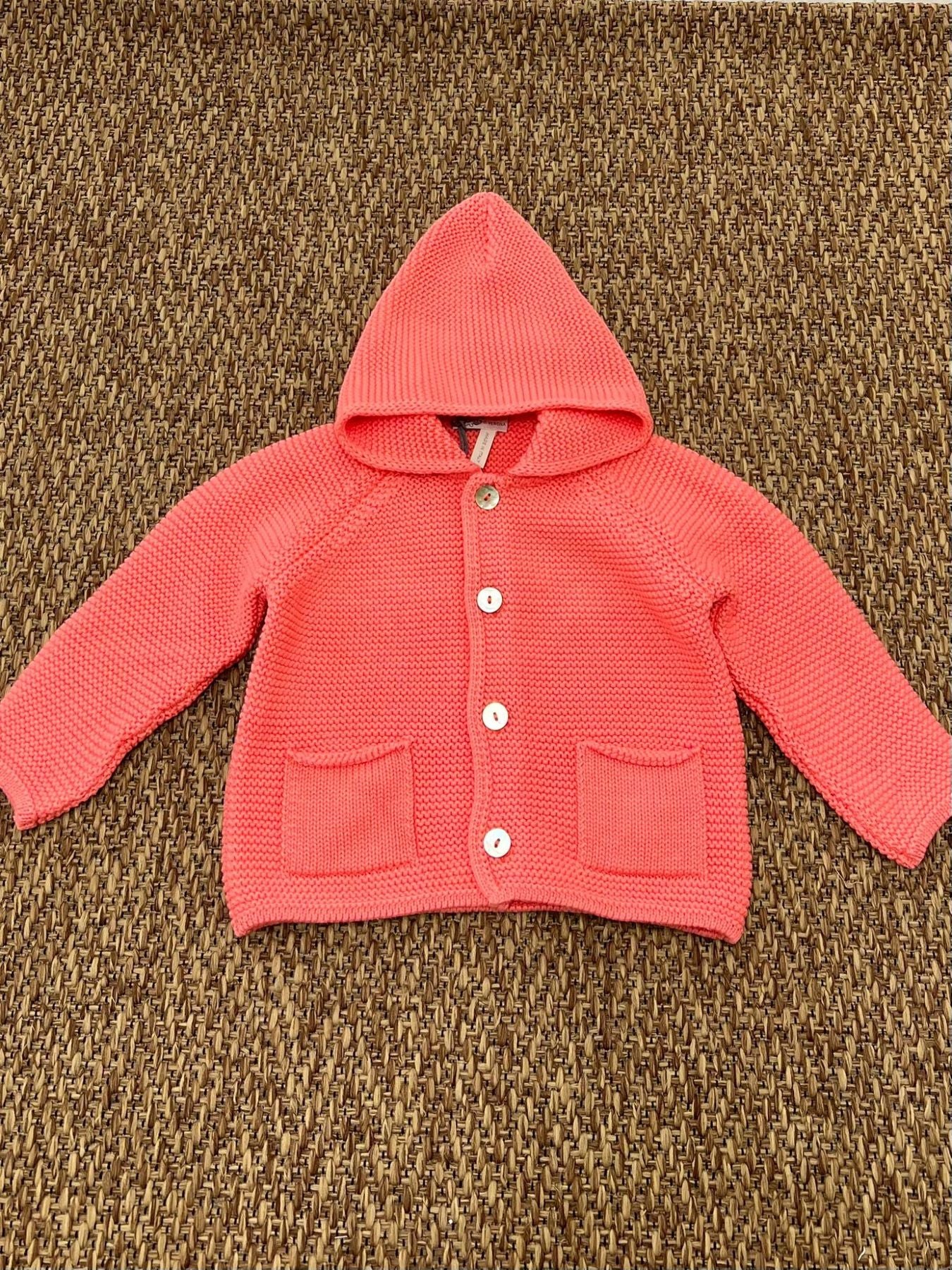 Giacca con cappuccio Bimba CORALLO 45118/CO -  NANU' BABY