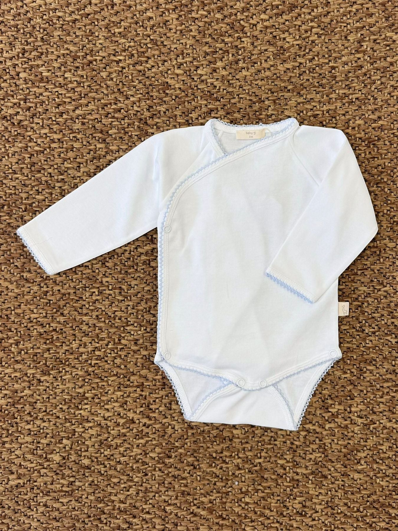 Body intimo Bianco/Cielo Neonato BIANCO BG56BC -  NANU' BABY