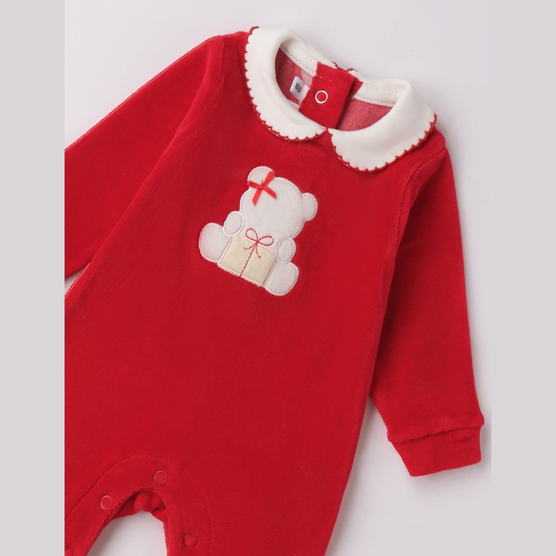 Tutina Intera Con Piede Neonata Rosso 3F769/2253 -  NANU' BABY