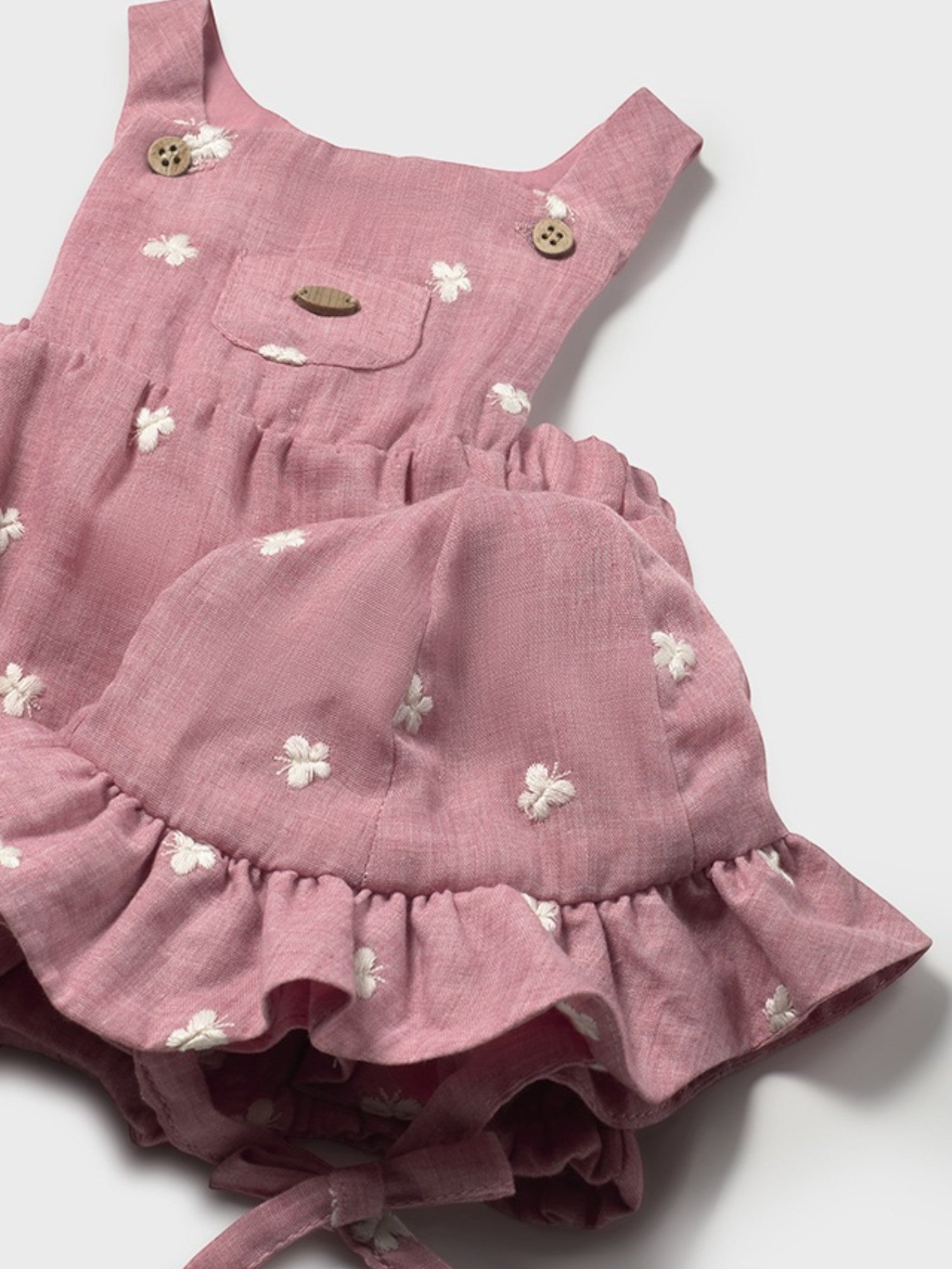 Salopette e cappello Bimba ROSA 1665 /R -  NANU' BABY