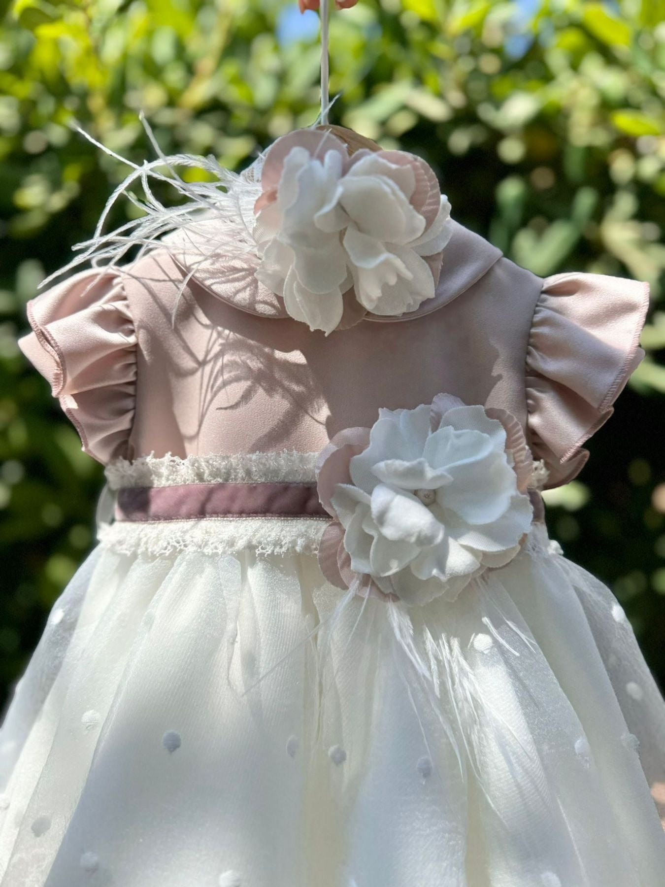 Abito Cerimonia Flower Bimba MARSALA IK319MC -  NANU' BABY