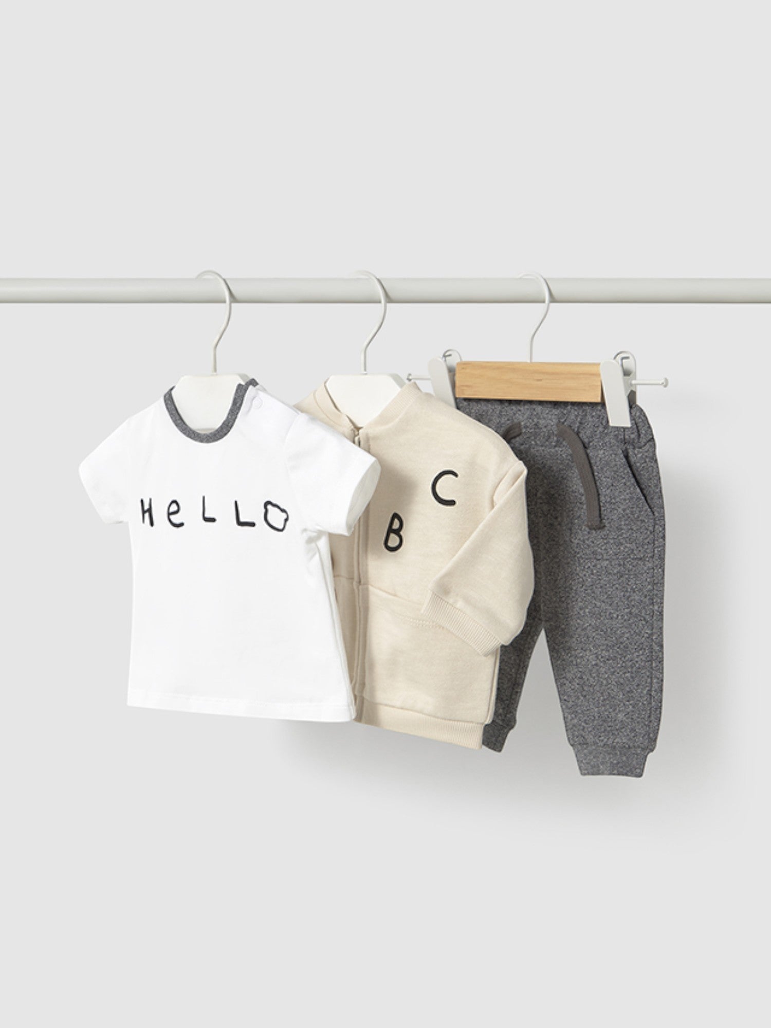 Tuta 3 pezzi maglietta Bimbo GRIGIO 1802 /GR -  NANU' BABY