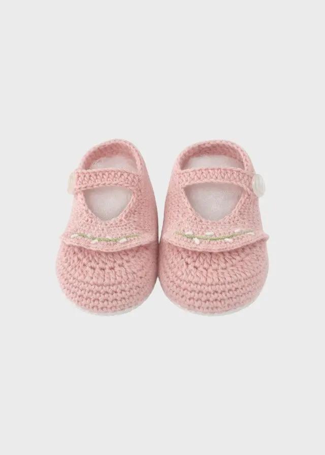 Babbucce Neonata Rosa SOFIA/C by PICCOLA GIUGGIOLA