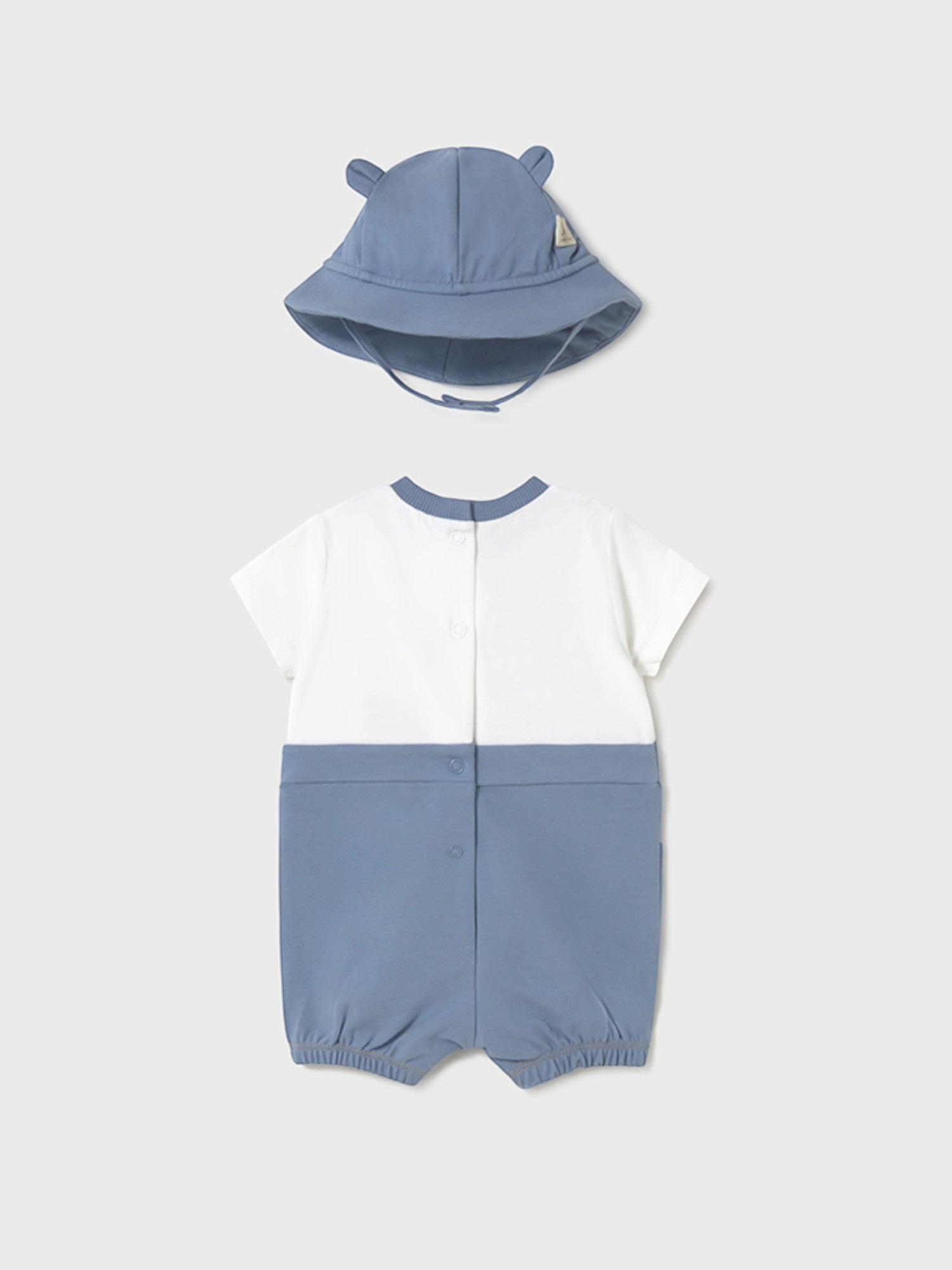 Pagliaccetto salopette,cappello Bimbo AZZURRO 1606 /A -  NANU' BABY