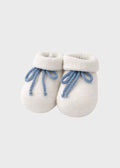 Babbucce Neonato Bianco INGLESE/752-B by BABY LORD