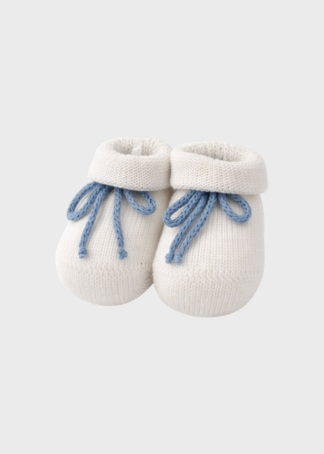 Babbucce Neonato Bianco INGLESE/752-B by BABY LORD