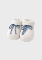 Babbucce Neonato Bianco INGLESE/752-B by BABY LORD