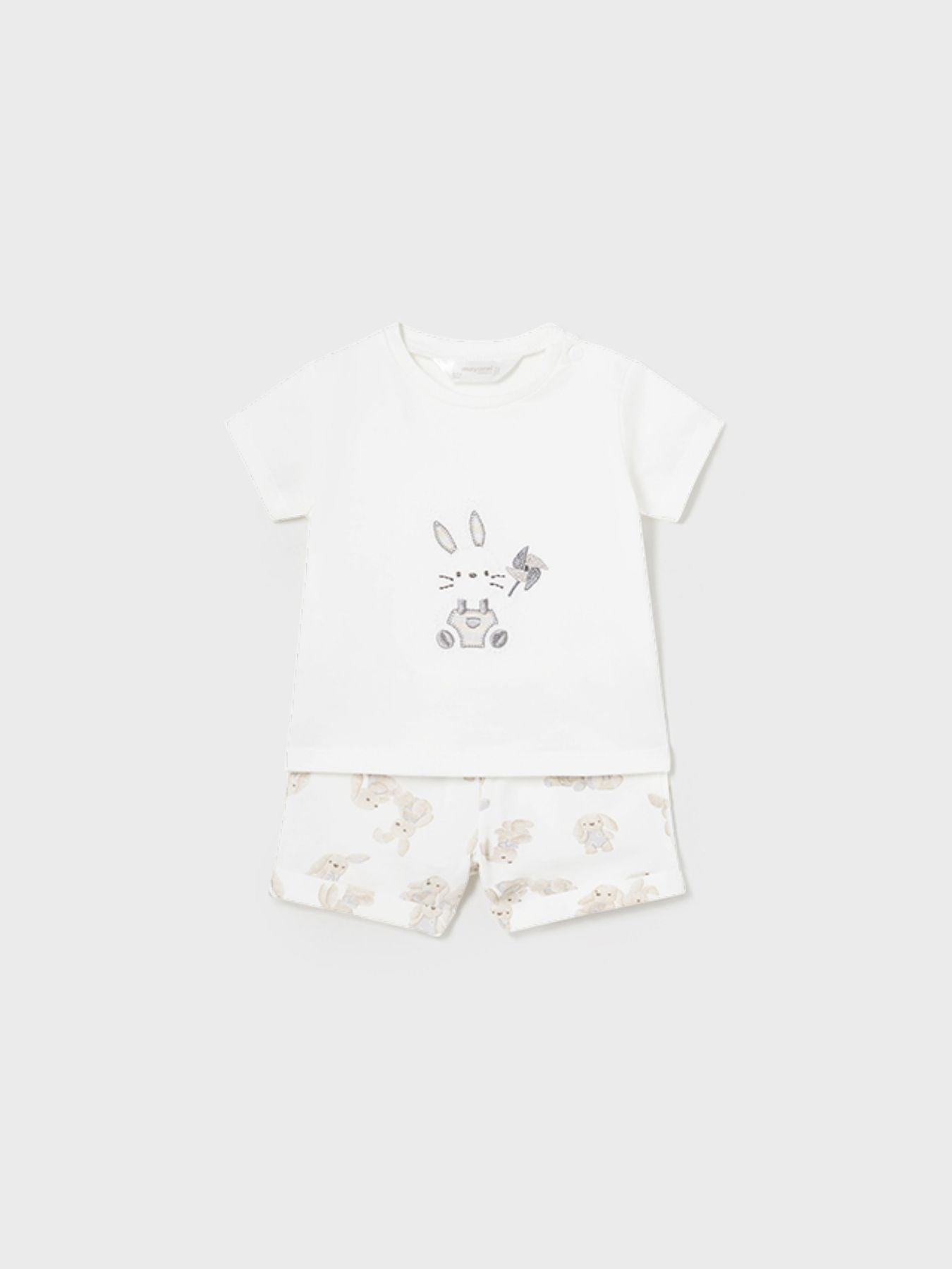 Comp 4 pezzi corto Bimbo ECRU 1625 -  NANU' BABY