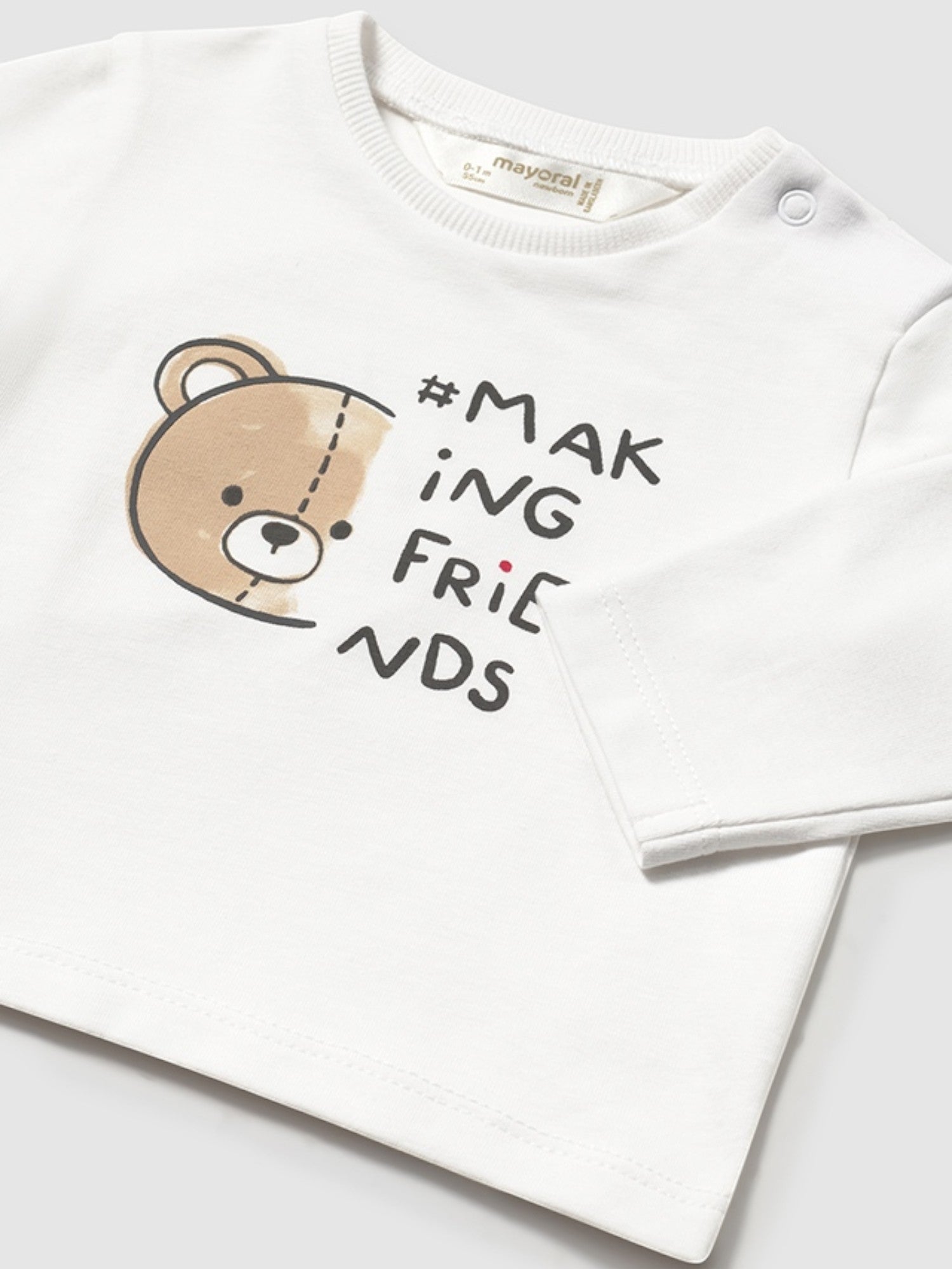 maglietta  manica lunga Bimbo BIANCO 1038 /B -  NANU' BABY
