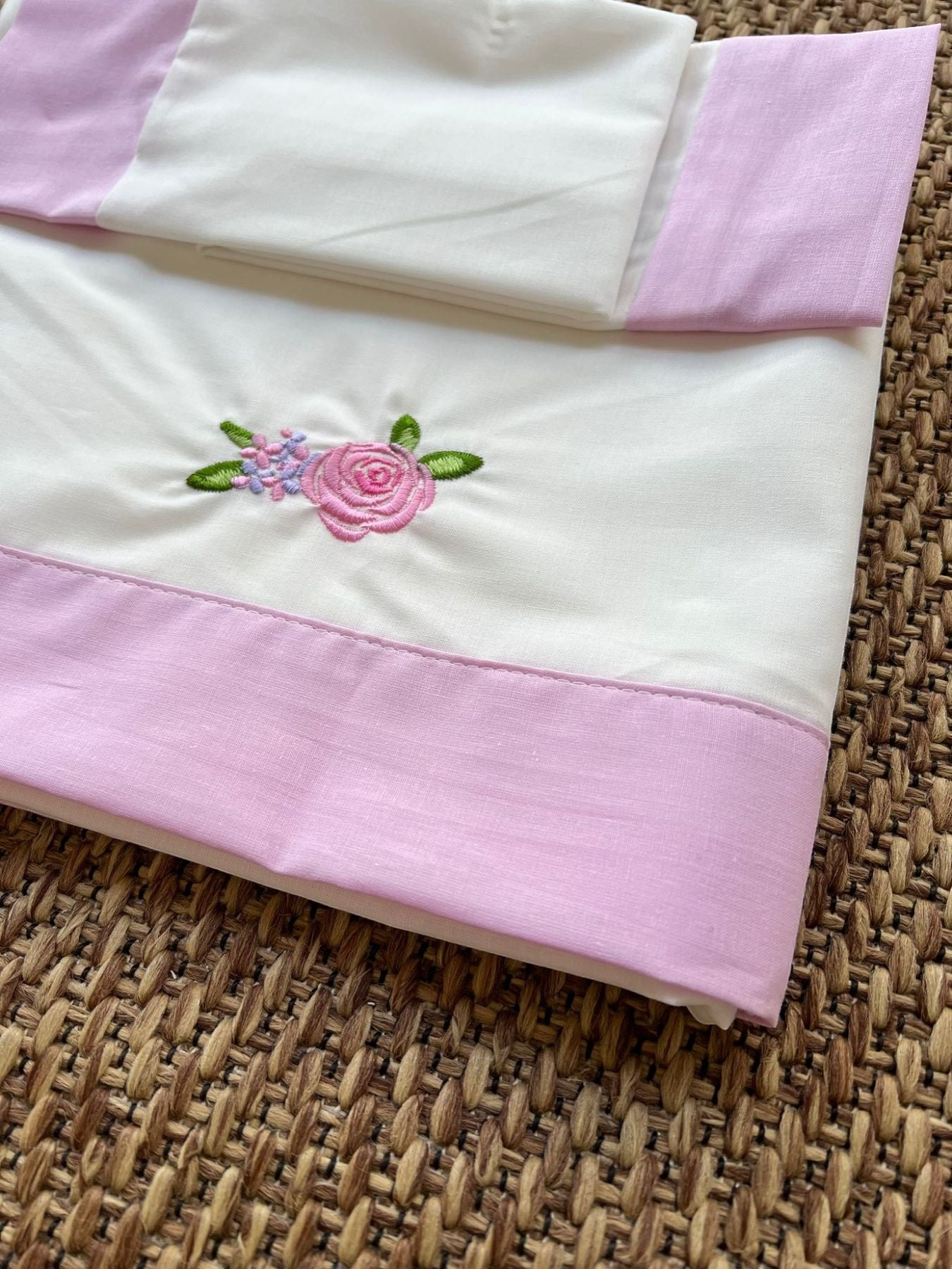 Lenzuola Neonata ROSA 9466/R -  NANU' BABY