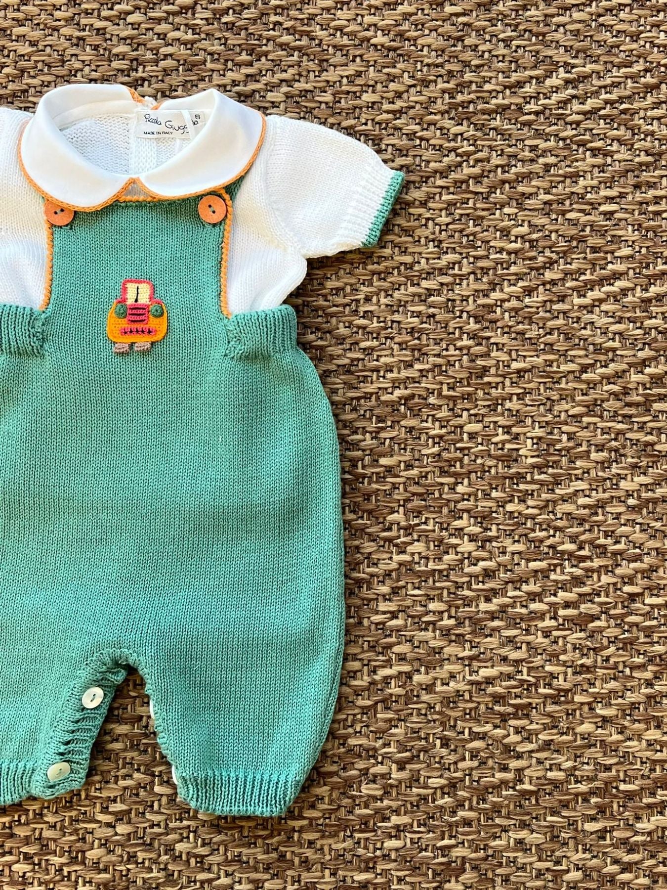 Salopette corta Neonato VERDE CETIN/SL-V -  NANU' BABY