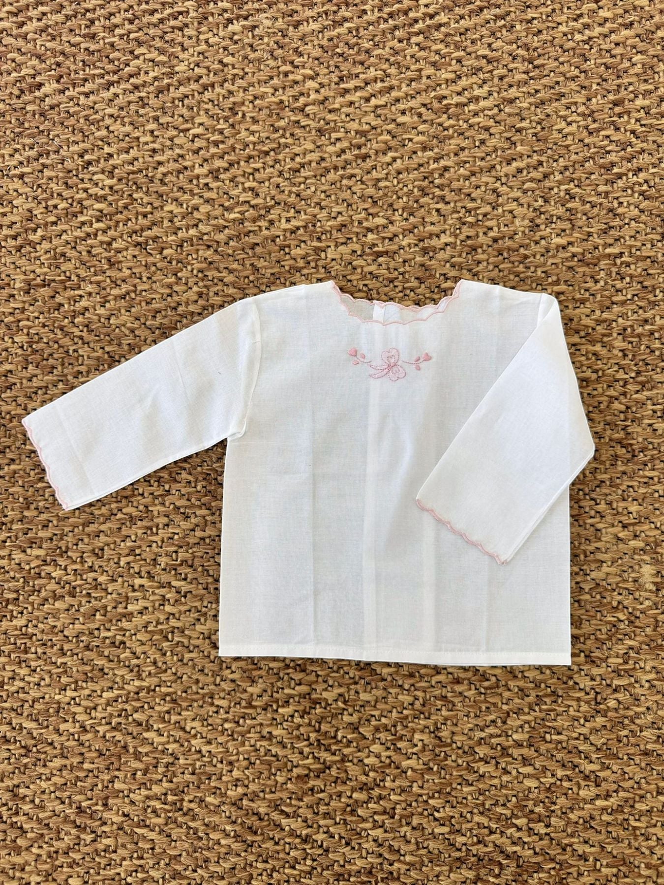 CAMICINA RICAMATA Neonata ROSA ANTICO CA12ML -  NANU' BABY