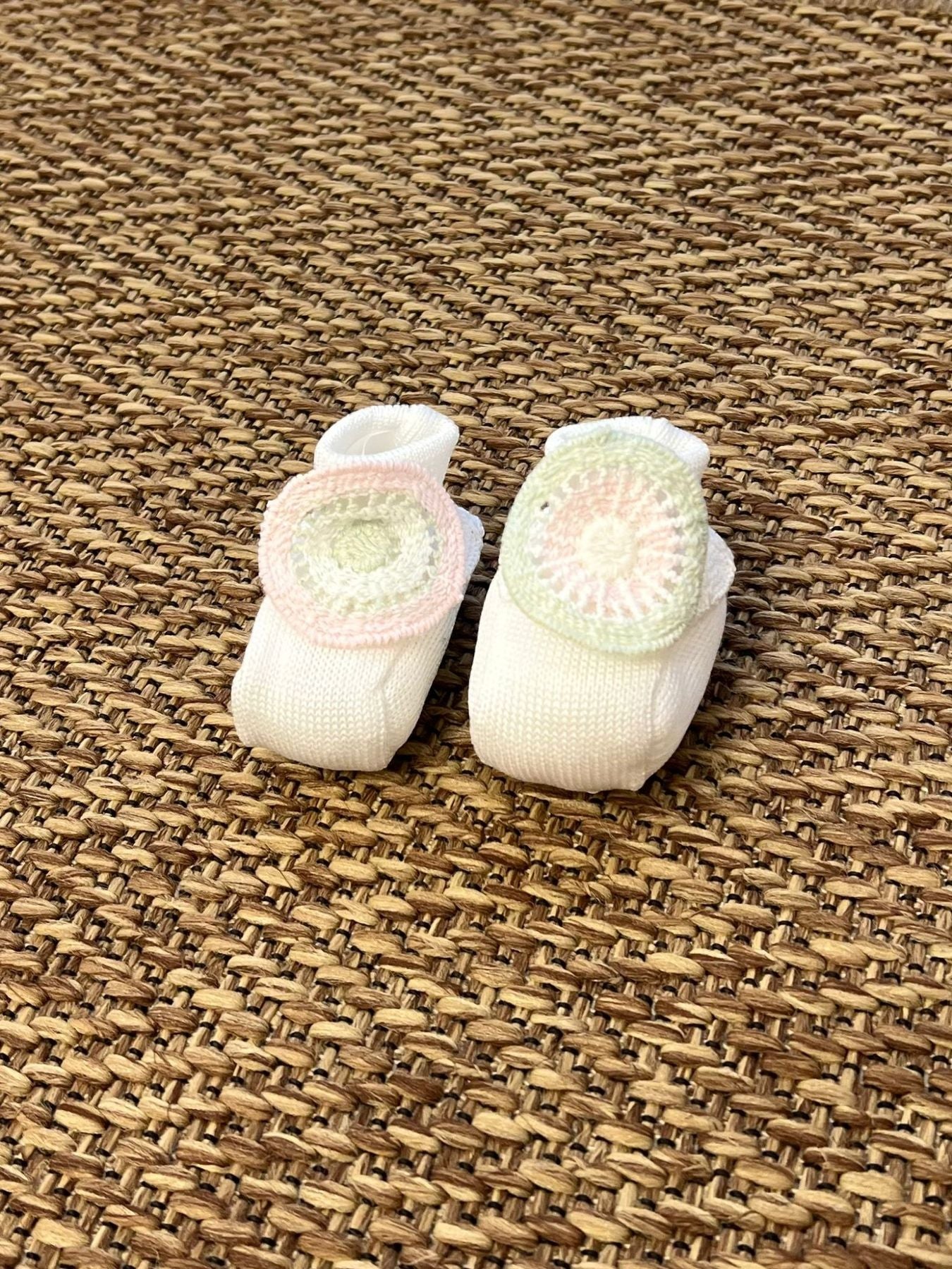 Babbucce Neonata BIANCO EP19S -  NANU' BABY