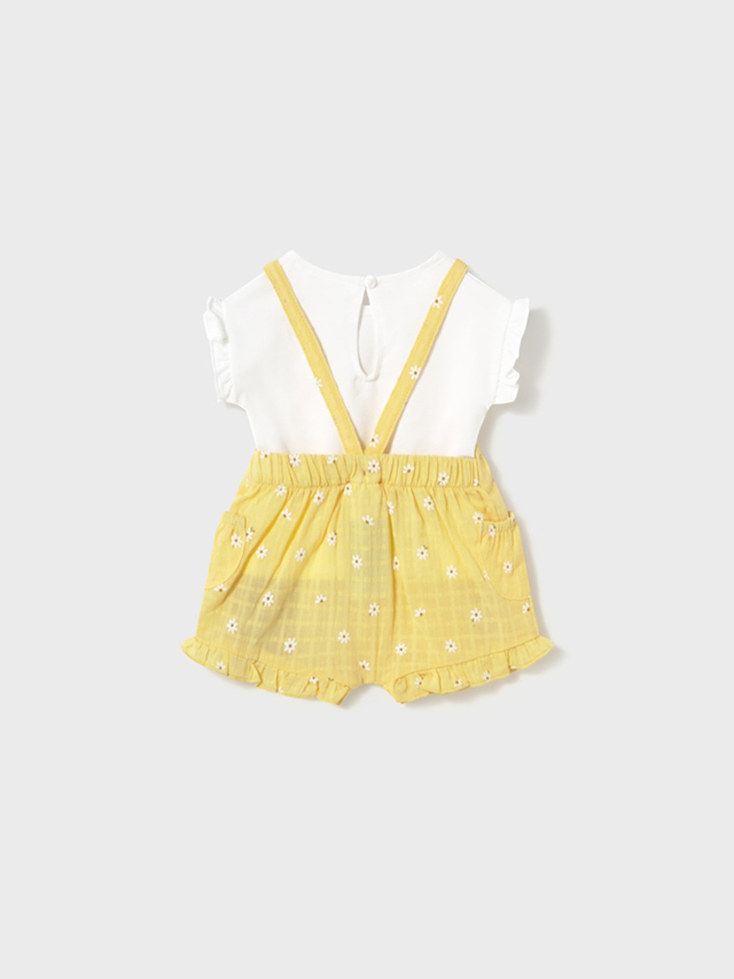 Completo salopette e maglietta Bimba GIALLO 1662 /G -  NANU' BABY