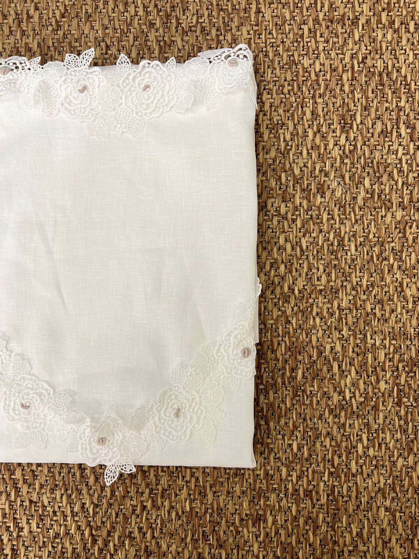 Coperta in tessuto foderata Neonata BIANCO EP1281 -  NANU' BABY