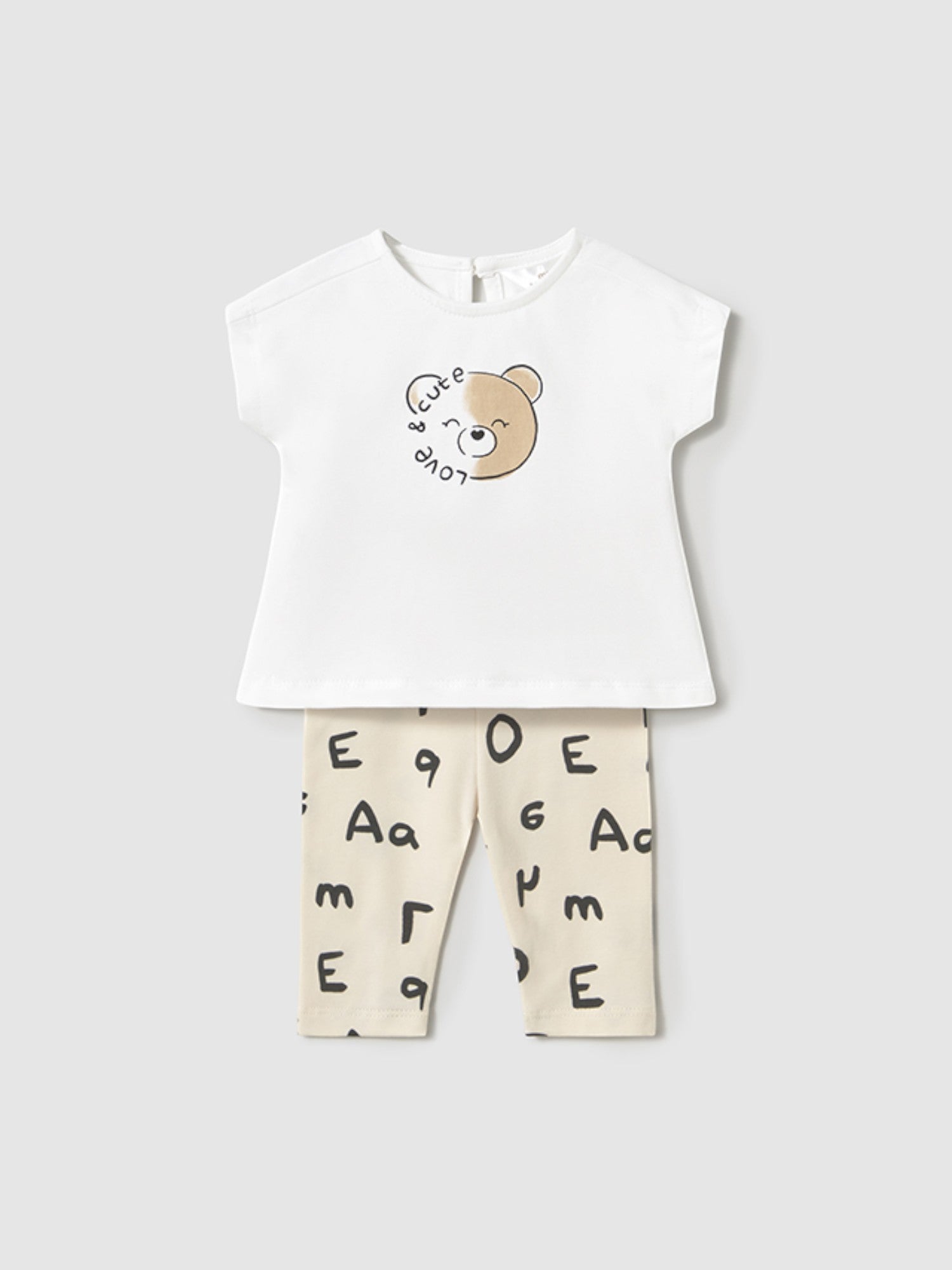Completo leggings Bimba BEIGE 1762 /BE -  NANU' BABY