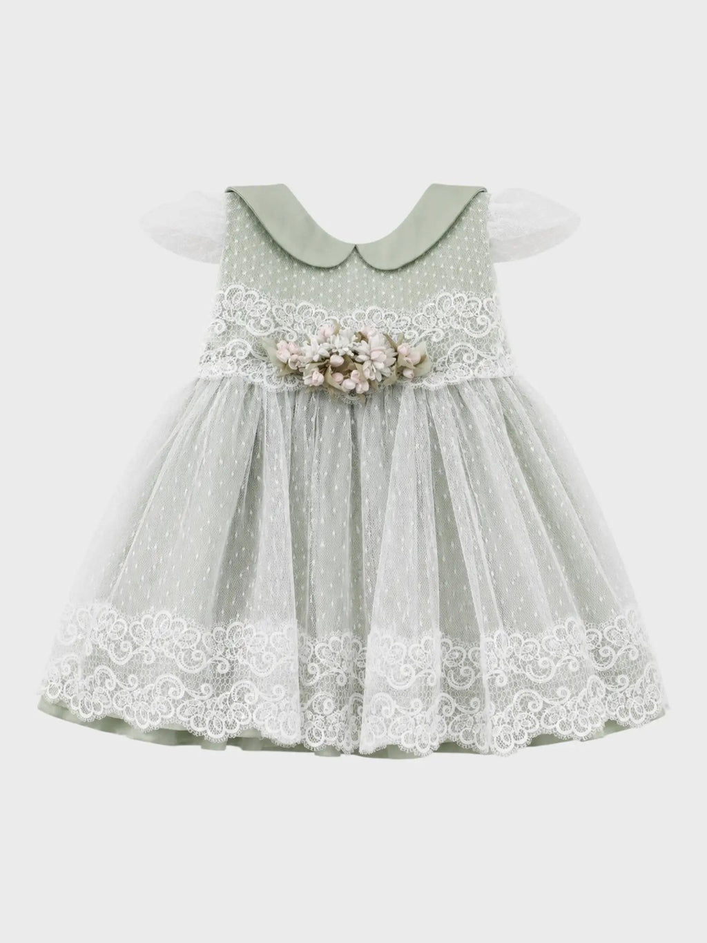 Abito Cerimonia Bimba Verde FB084/V by FLO' SARTORIA ITALIANA
