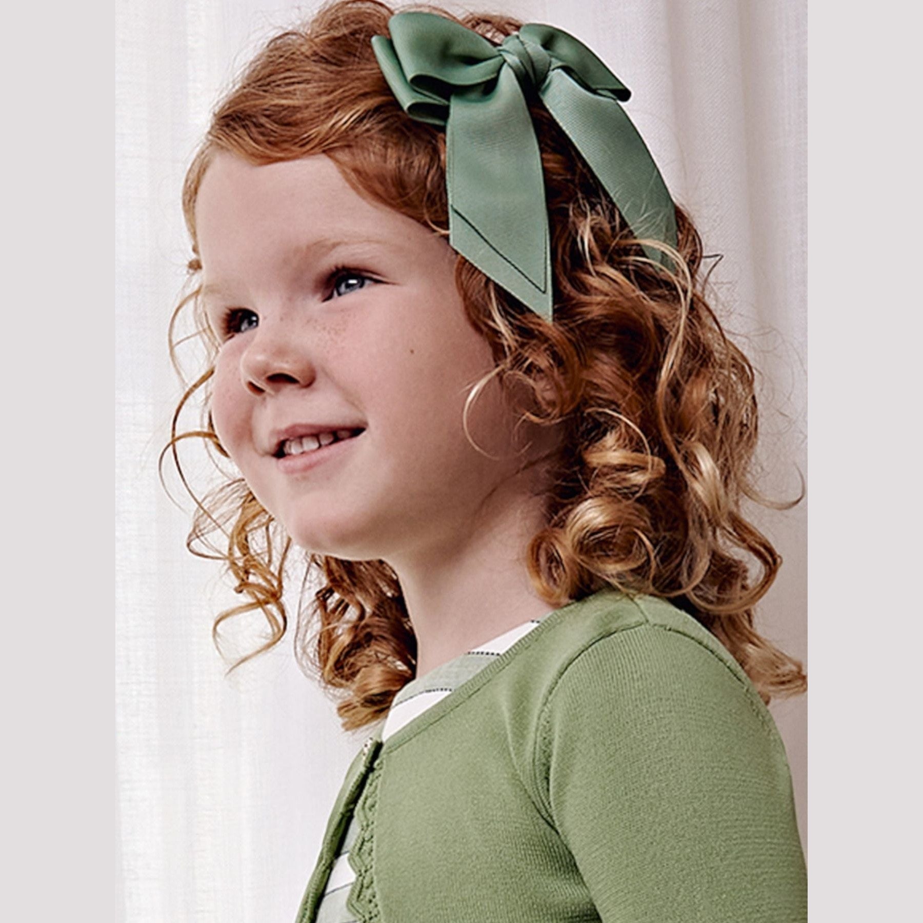 Fermaglio gross grain  VERDE 5412/V -  NANU' BABY