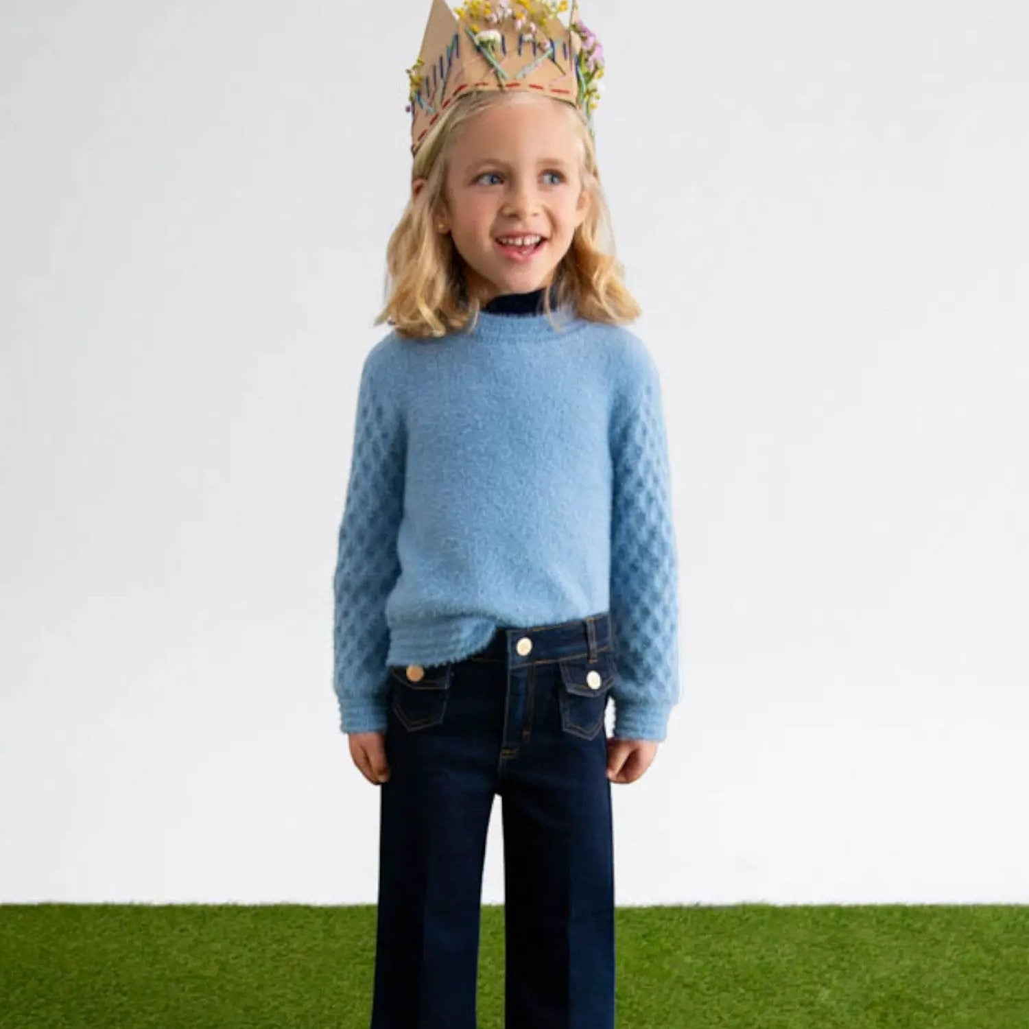 Pantaloni Bimba Blu 5722/5 by ABEL & LULA