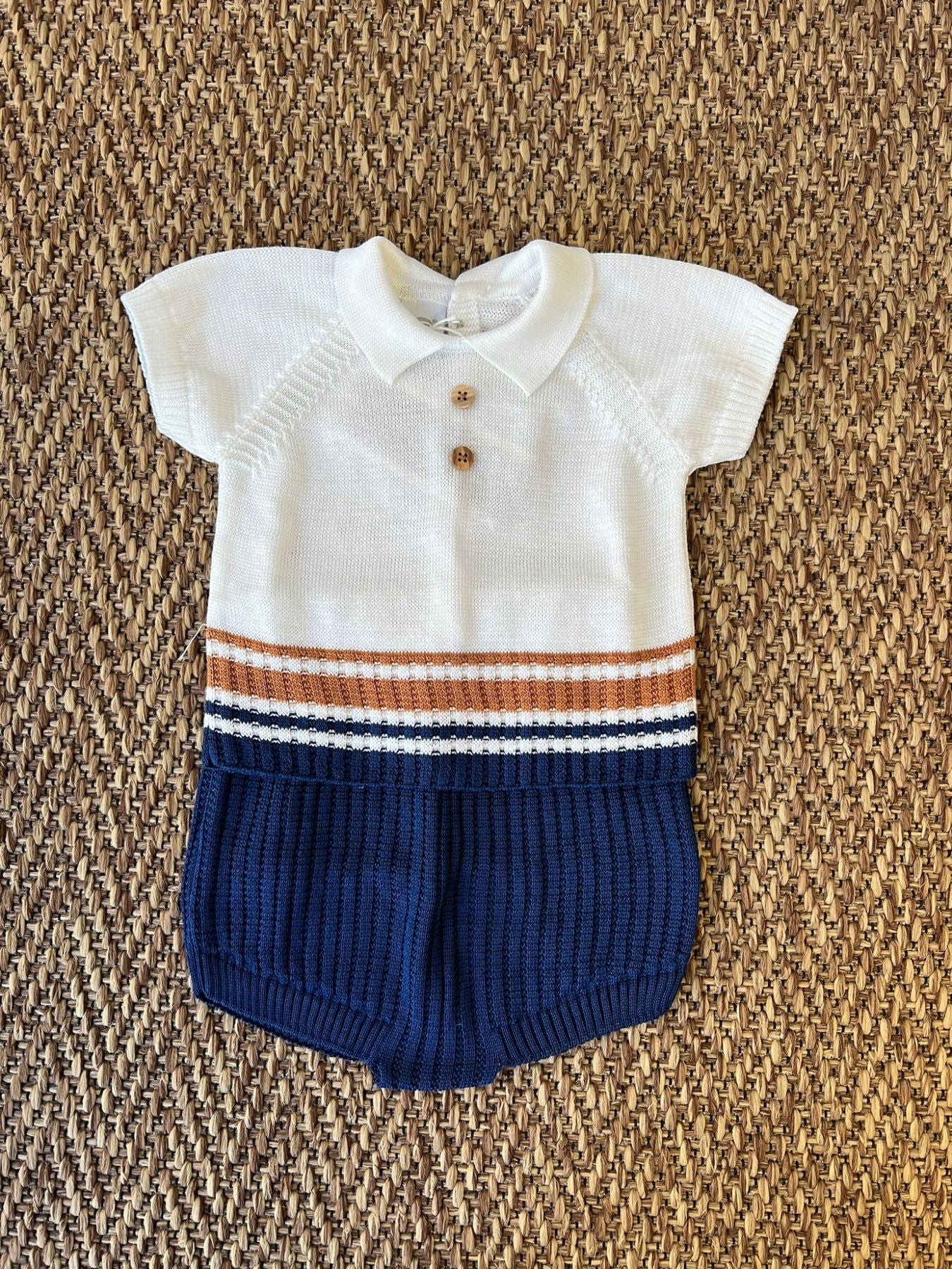 Completo 2 pezzi in filo Bimbo BLU EP6052 -  NANU' BABY