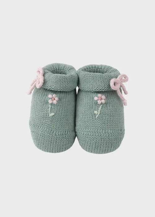 Babbucce Neonata Verde MARGHERITE 759/V by BABY LORD