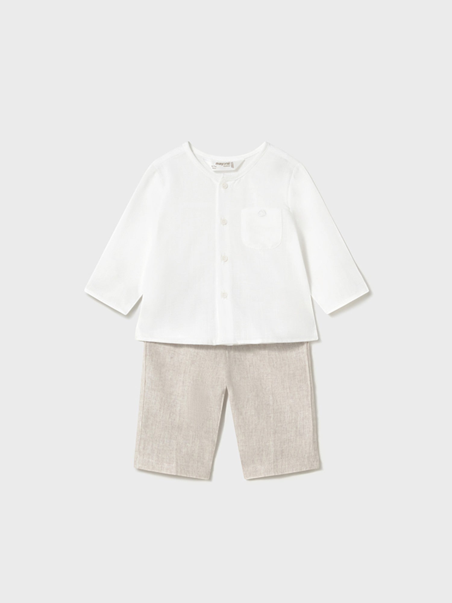 Completo pantalone lungo/camicia Bimbo BIANCO 1564 /B -  NANU' BABY