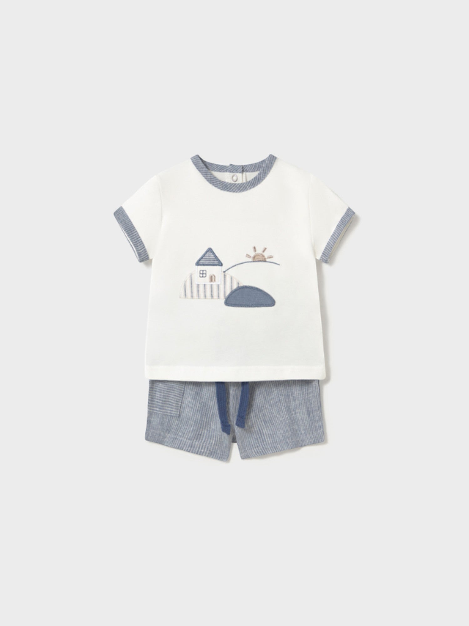 Completo pantalone corto Bimbo AZZURRO 1207 /A -  NANU' BABY