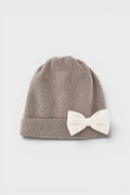 Cuffia Neonata Tortora FIOCCO VELLUTO 618/4830 by BABY LORD