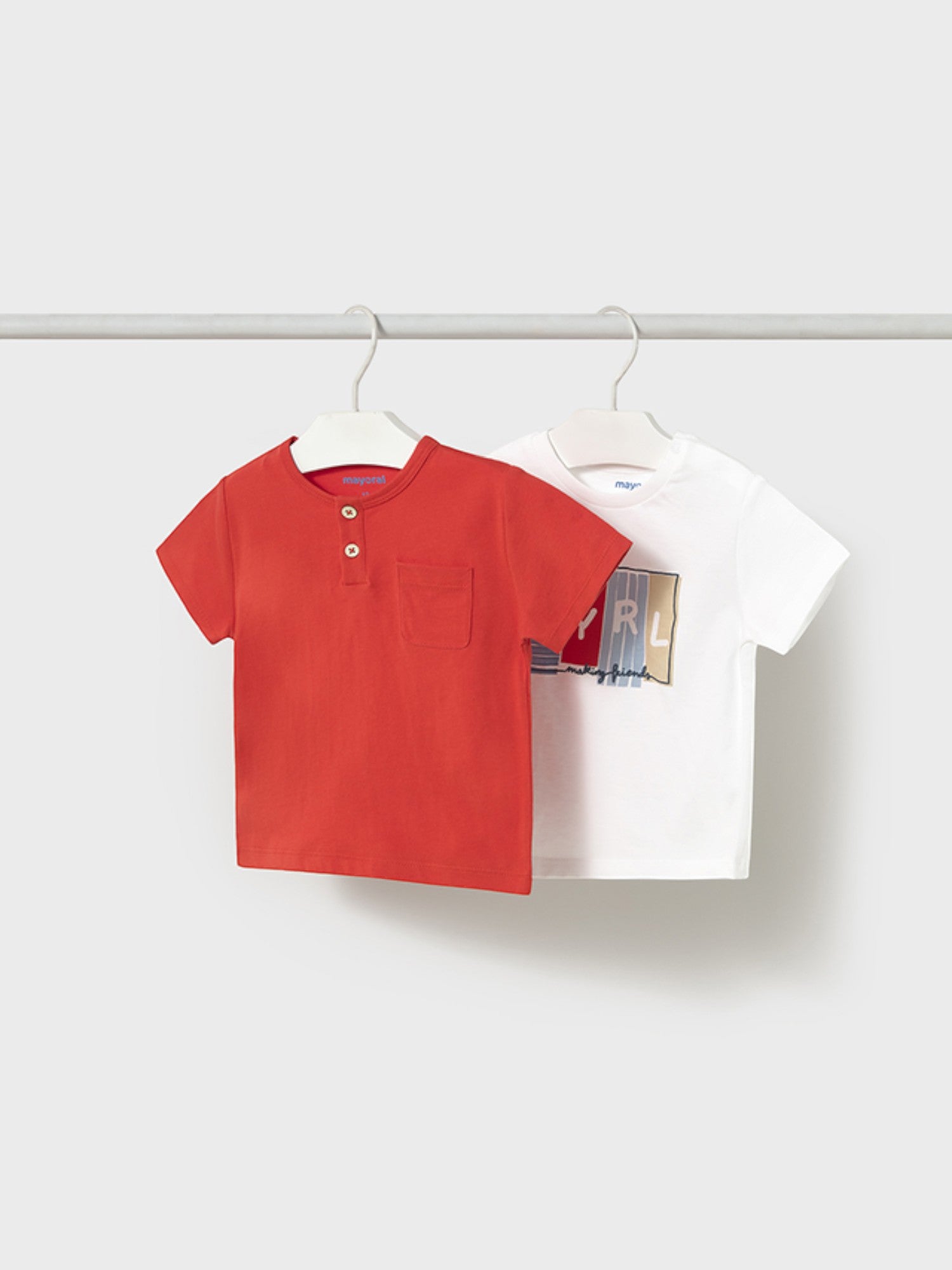 Set 2 maglie m/c Bimbo ROSSO 1060/36 -  NANU' BABY