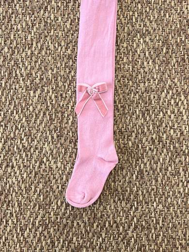 Collant fiocco Velluto  ROSA ANTICO 2003C/R -  NANU' BABY