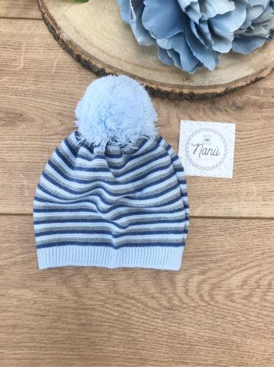 Cuffia In Misto Merinos Neonato CIELO IC9471 -  NANU' BABY