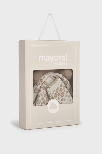 Completo cappello e manopole  LATTE 9668- -  NANU' BABY