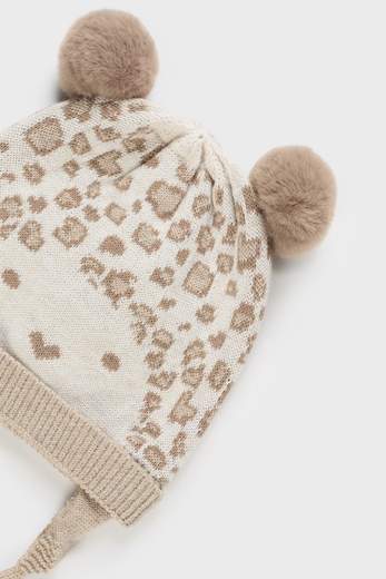 Completo cappello e manopole  LATTE 9668- -  NANU' BABY