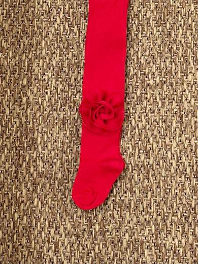 Collant con fiori  ROSSO 2094C/RS -  NANU' BABY