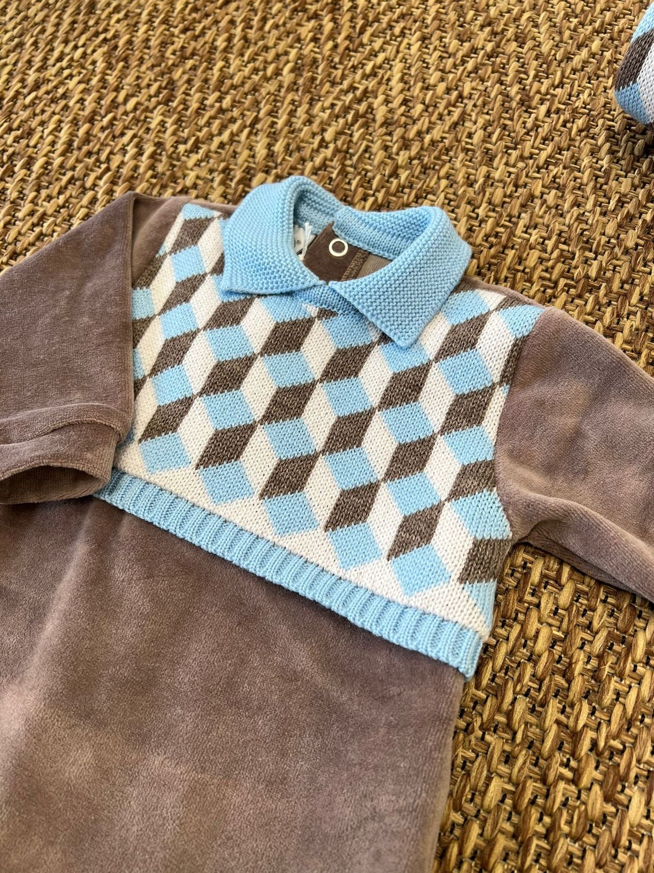 Tutina fantasia geometrica Neonato MARRONE IG6814 -  NANU' BABY