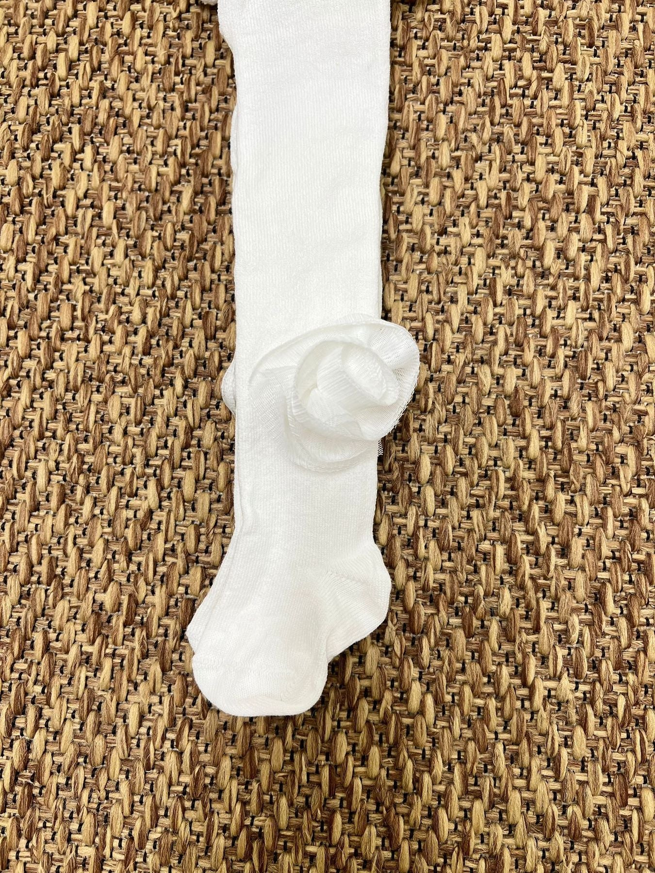 Collant con fiori  BIANCO 2094C -  NANU' BABY